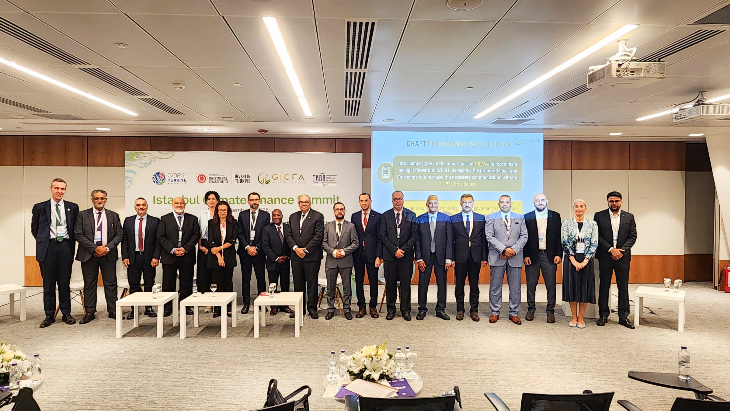 Participants gathered for a group photograph at the Istanbul Climate Finance Summit, September 2026.
